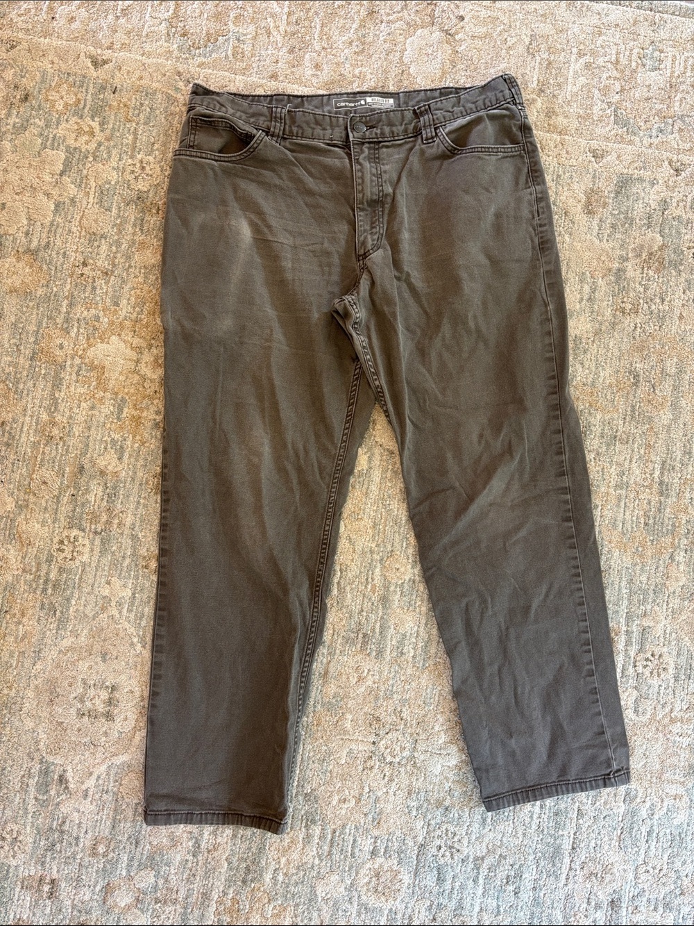 Carhartt Men's Relaxed Fit Canvas Work Pants 38x32 Dark Grey